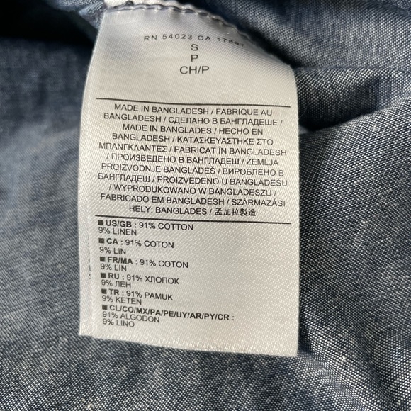 Banana Republic denim blouse small - Picture 2 of 2